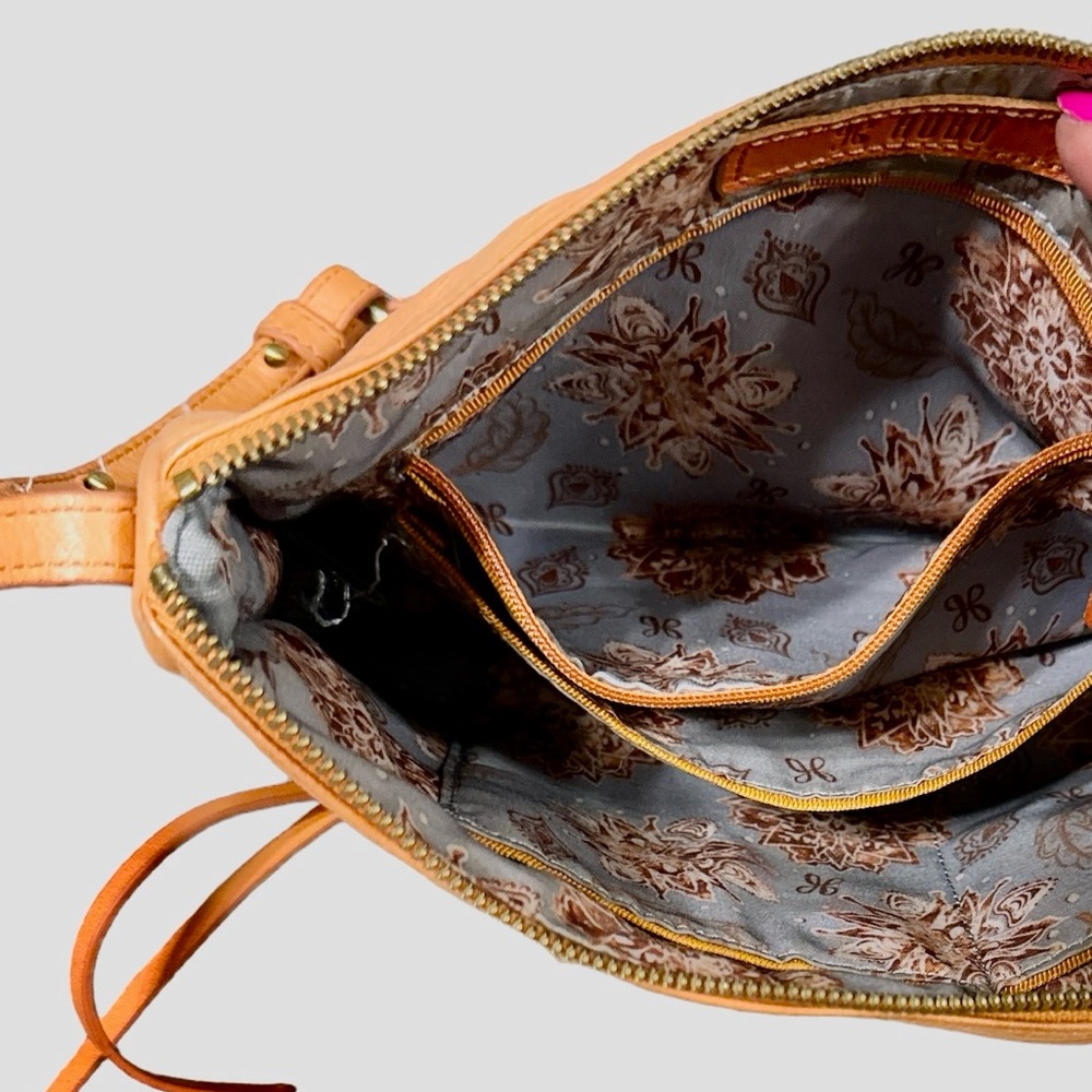 Orange Hobo International Leather Crossbody Bag Small Purse Mission Clay - Picture 7 of 14